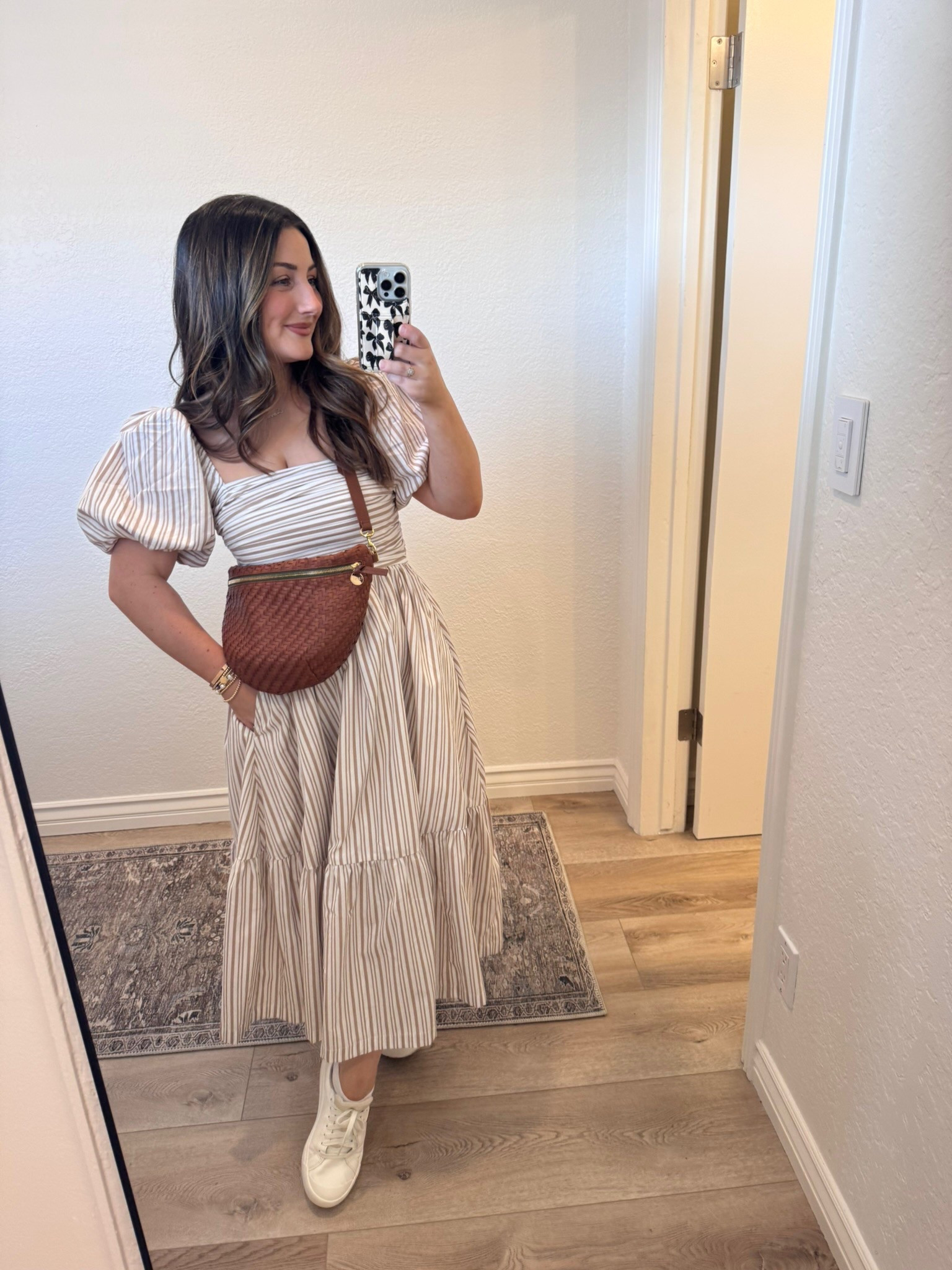 Outfit of the day! 
What I’m wearing to lunch! 

Puff sleeve midi dress
Size xs petite 

Strapless bra linked 

Comfortable platform sneakers! 

5’0” 145lbs 

Petite fashion 
Spring outfit 

#LTKSeasonal #LTKStyleTip #LTKPetite