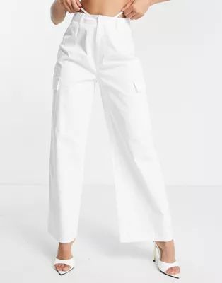 Simmi cargo pants in white | ASOS (Global)