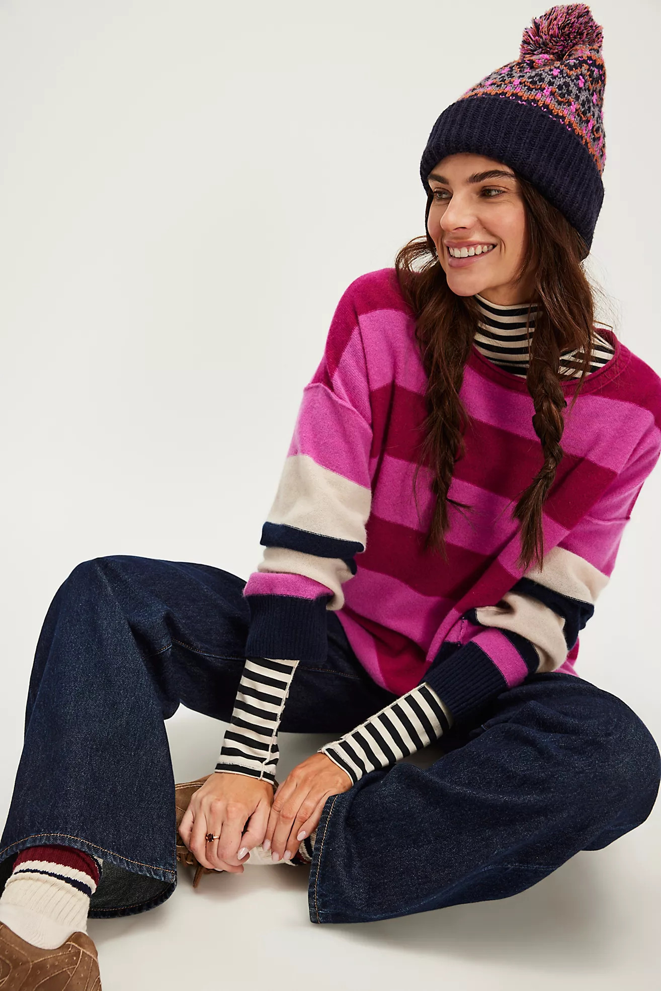 Addie Stripe Cashmere Pullover | Free People (Global - UK&FR Excluded)