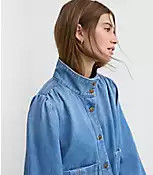 Denim Swing Jacket in Luxe Indigo Wash | LOFT