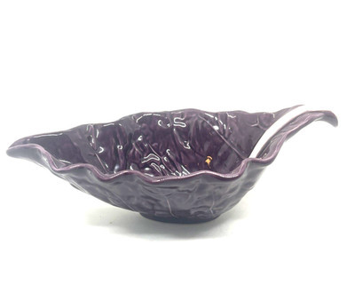 Bordallo Pinheiro Majolica Pottery Purple Cabbage Lettuce Leaf Gravy Boat  EUC | eBay | eBay US