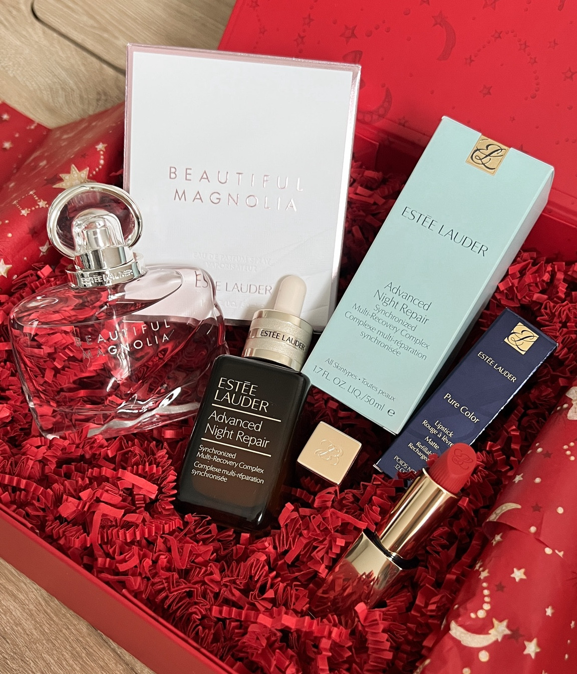 Estée Lauder best sellers
#1 viral selling advanced night repair serum synchronized multi recovery complex. 7 serums in one to fight the look of multiple signs of aging 
Pure color matte lipstick in thrill me
Beautiful magnolia way deal parfum spray

Perfect gift ideas for the holidays

#LTKCyberWeek #LTKHoliday #LTKGiftGuide