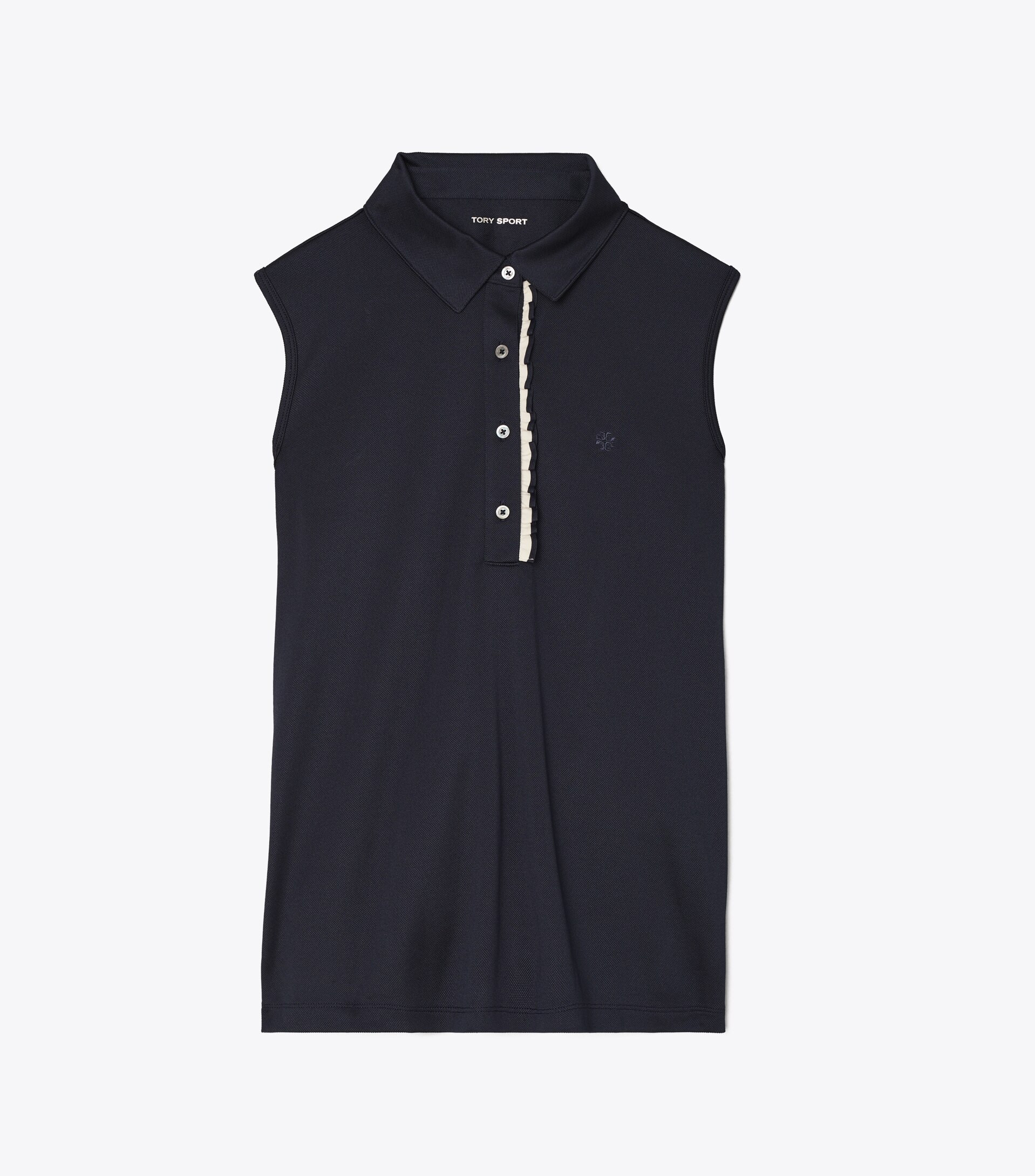 Tech Piqué Sleeveless Ruffle Polo | Tory Burch (US)