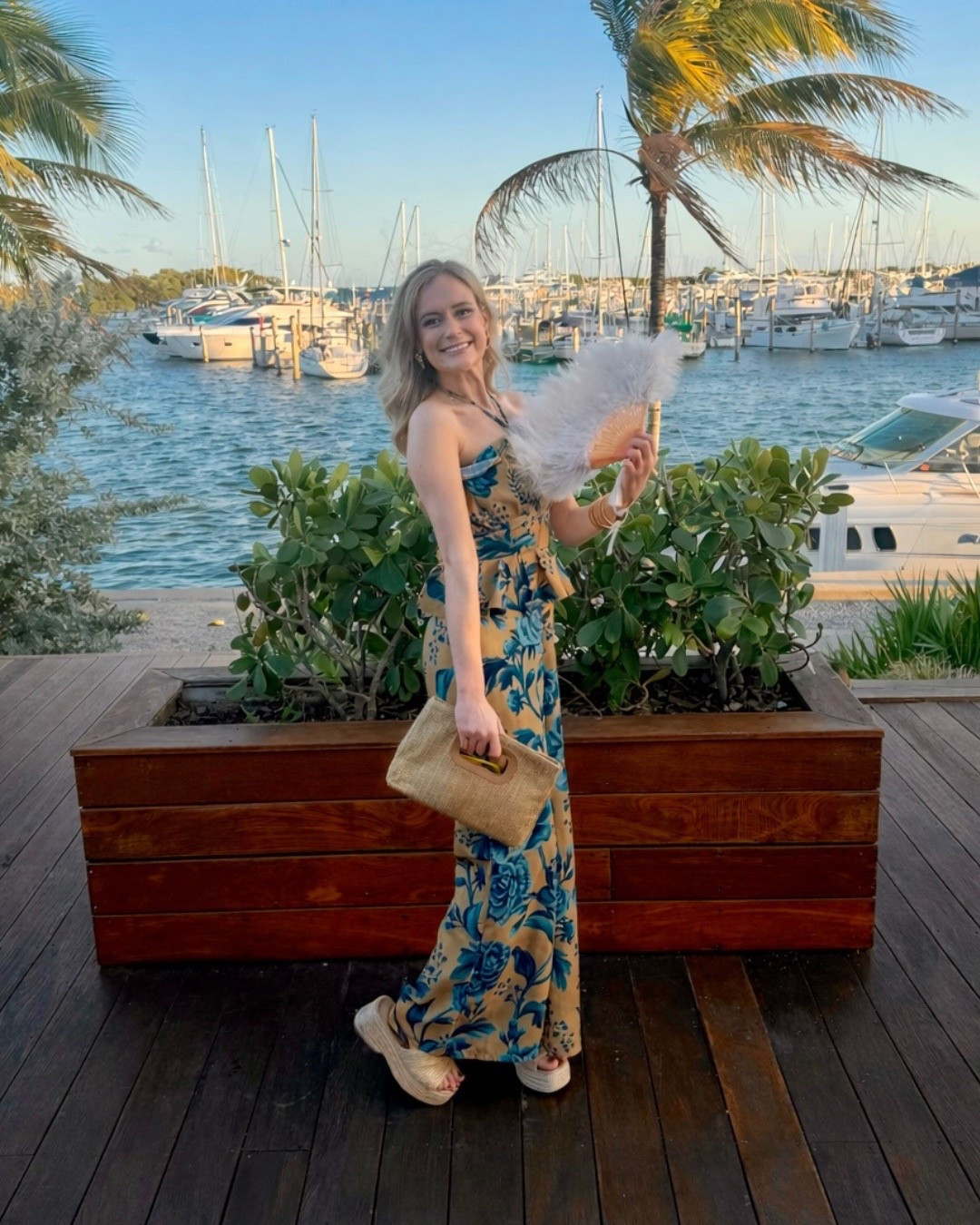 What to wear to a seaside welcome party - this jumpsuit is fabulous for a spring wedding!