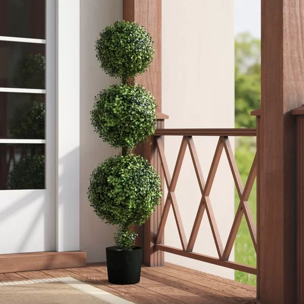 Artificial Boxwood Ball Topiary In Pot UV | Wayfair North America