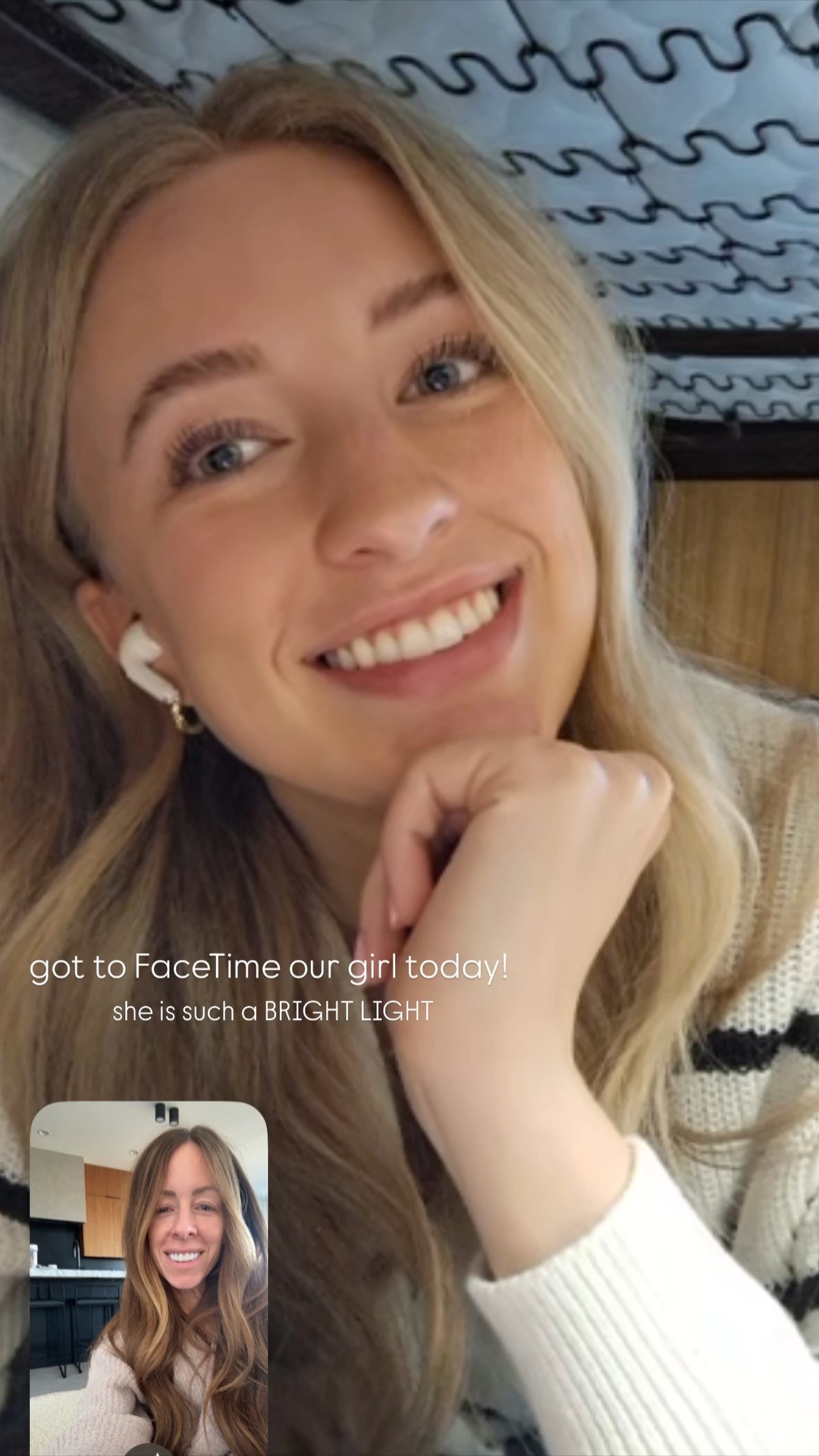 got to FaceTime our girl today! she is such a BRIGHT LIGHT