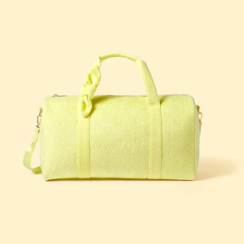 Terry Cloth Embossed Palm Trees Duffle Bag - Stoney Clover Lane x Target Light Yellow | Target
