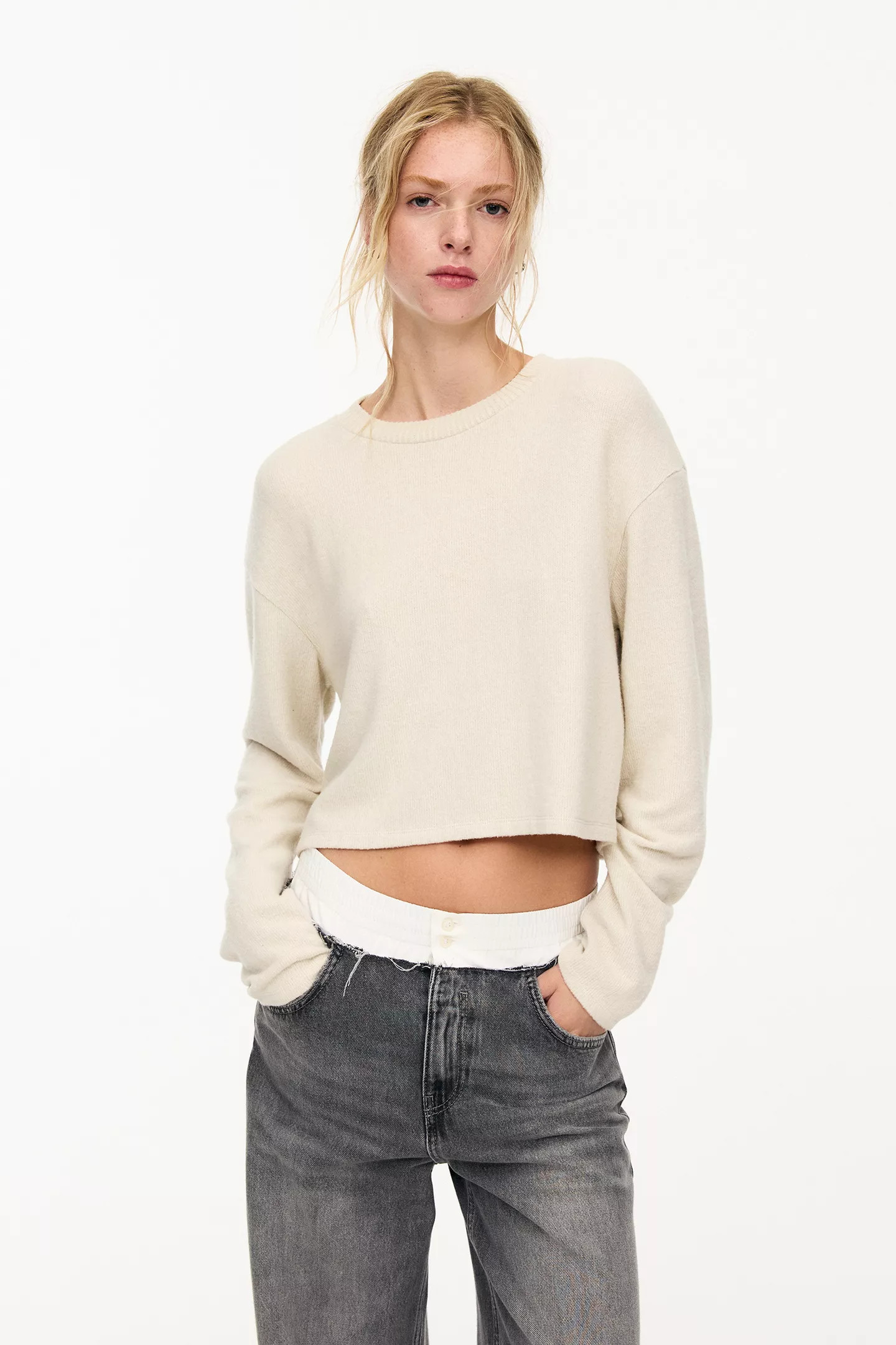 Cropped Soft-Touch-Pullover | PULL and BEAR DE