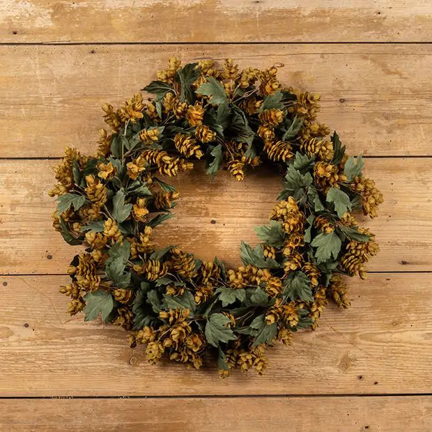 Green Hops Decorative Wreath | Antique Farm House