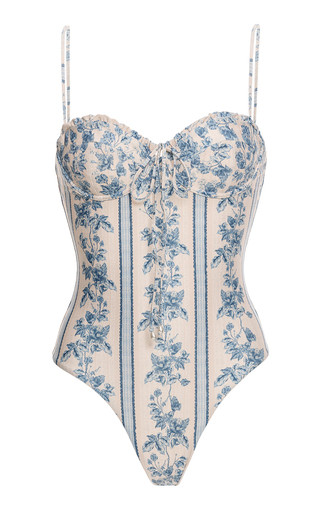 Ebano Floral Bustier One-Piece Swimsuit | Moda Operandi (Global)