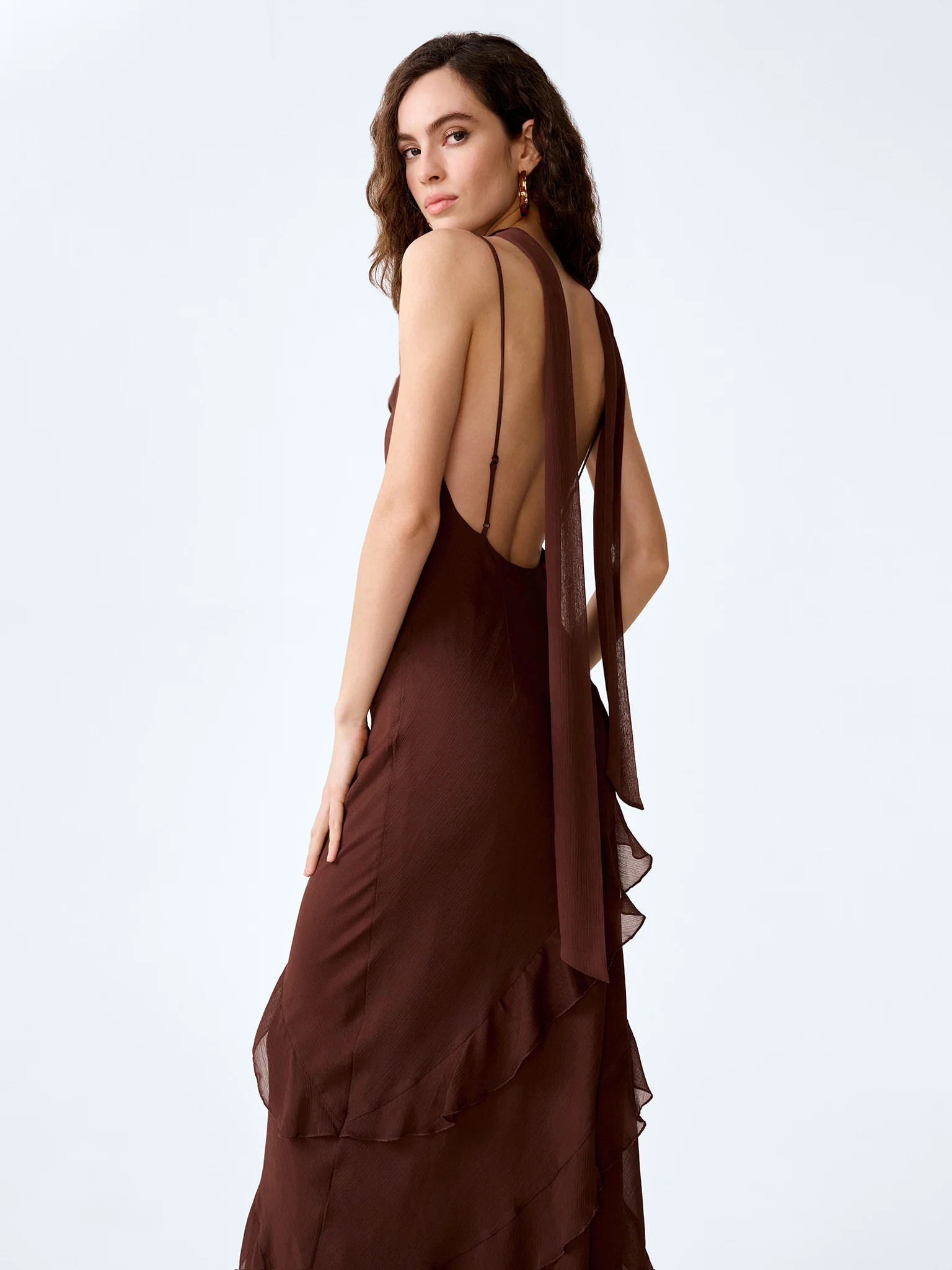 Taylor Dress in Chocolate | OMNES UK