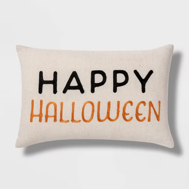 Happy Halloween and Stripe Halloween Decorative Pillow - Hyde & EEK! Boutique™ | Target