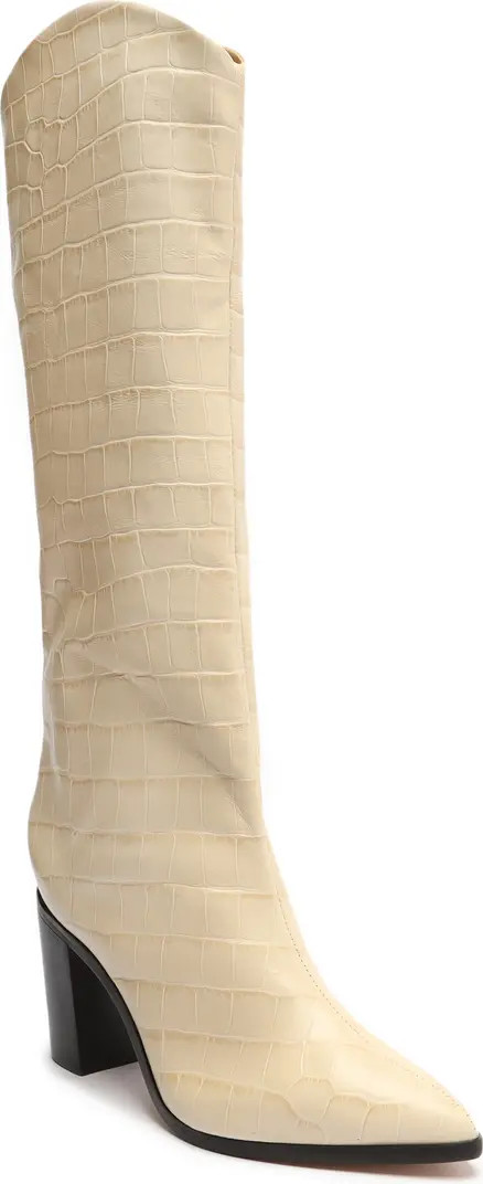 Maryana Pointed Toe Block Heel Knee High Boot (Women) | Nordstrom