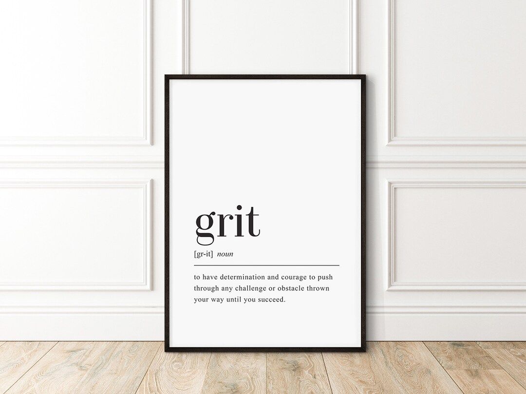 Grit Printable Wall Art, Dorm, Office, Gym, Motivational Quote Poster, Instant Digital Download, ... | Etsy (US)