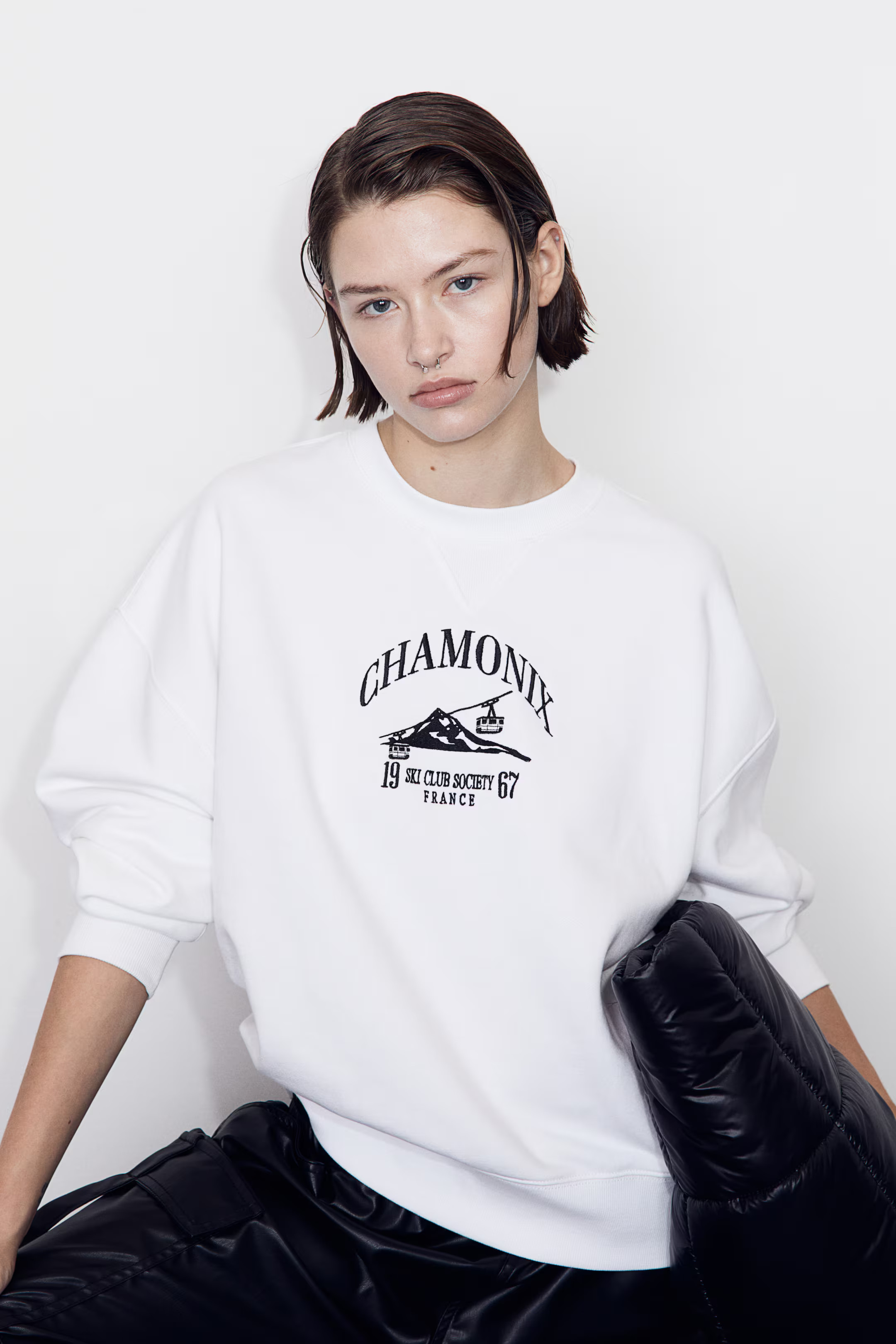Oversized Sweatshirt with Motif | H&M (US + CA)