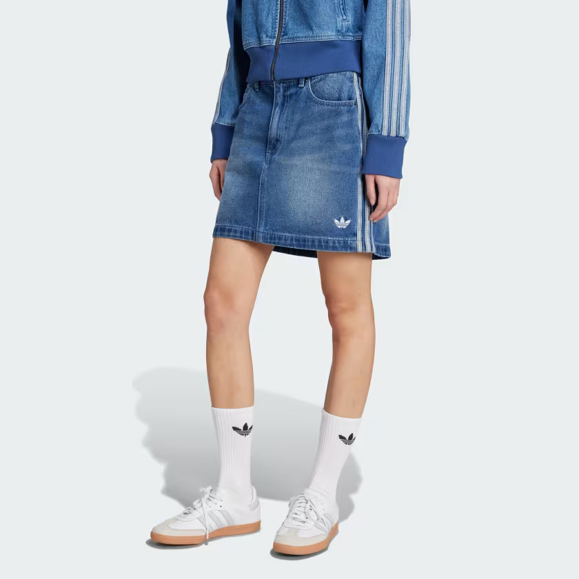 Adicolor 3-Stripes Denim Mini Skirt | adidas (US)