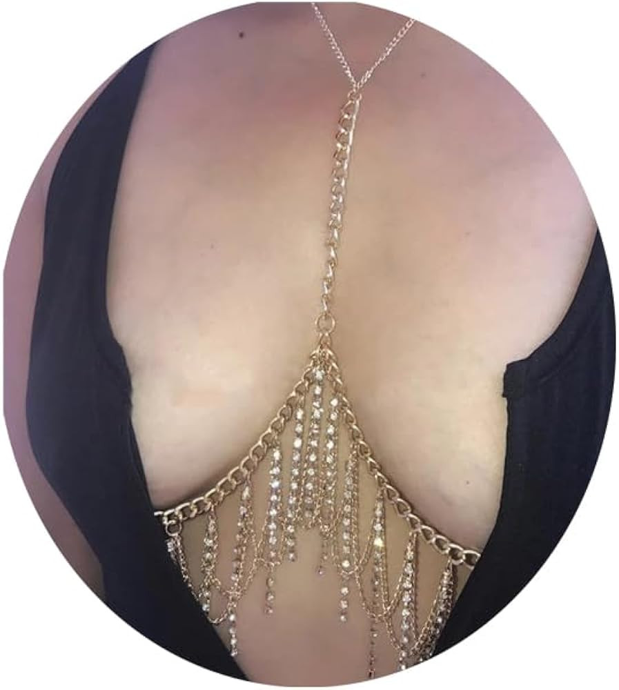 Sexy Crystal Multi-layer Tassel Bra Chain Bikini Rhinestone Bra Body Accessories Jewelry Festivel... | Amazon (US)