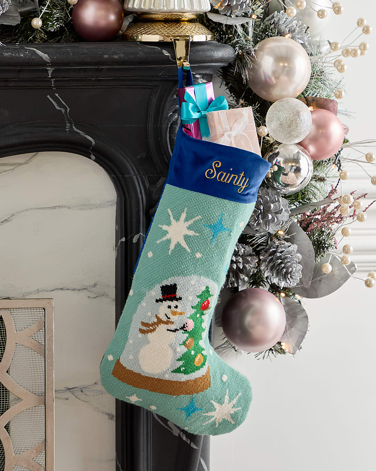 The Most Wonderful Time of the Year" Christmas Stocking, Personalized | Neiman Marcus