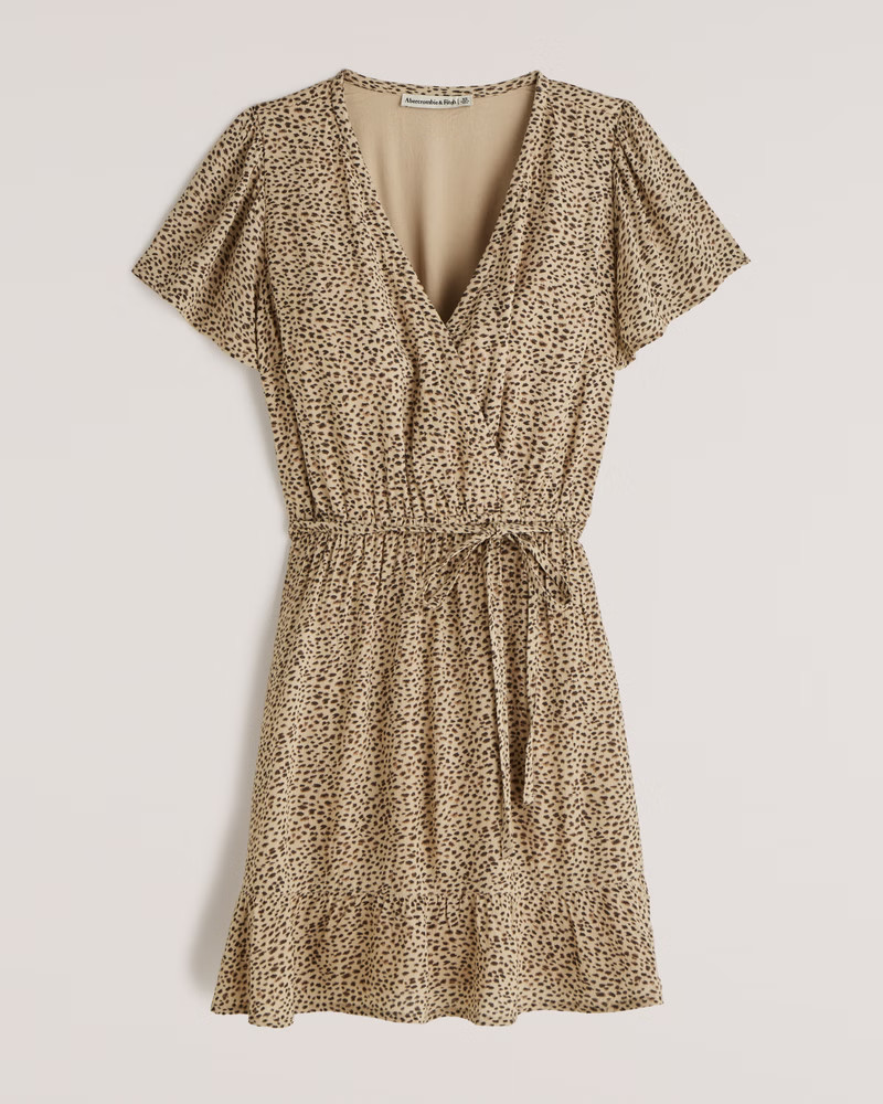 Easy Waist Wrap Mini Dress | Abercrombie & Fitch (US)