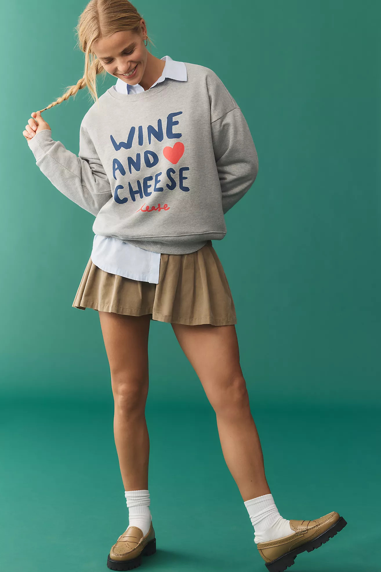 Jordan Nickson x Anthropologie Wine and Cheese Graphic Sweatshirt | Anthropologie (US)