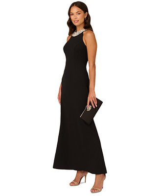 Women's Embellished Halter-Neck Gown | Macy's
