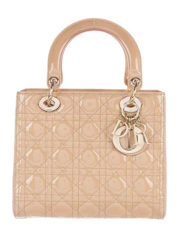 Christian Dior Patent Medium Lady Dior Bag | The Real Real, Inc.