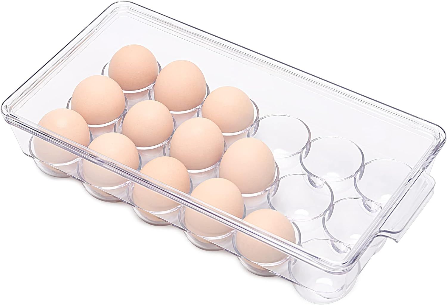 Ambergron 18 Eggs Holder for Refrigerator, Clear Egg Container for Fridge, Kitchen | Amazon (US)