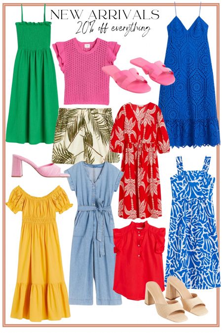 Here are some cute new arrivals from H&M, just in time for summer! These are the perfect vacation looks. They’re all on sale right now too. 

H&M. Summer outfits. Affordable fashion. Summer dress. Straw sandals.