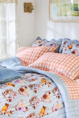 Iluka 100% Cotton Gauze Floral Quilt | Anthropologie (US)