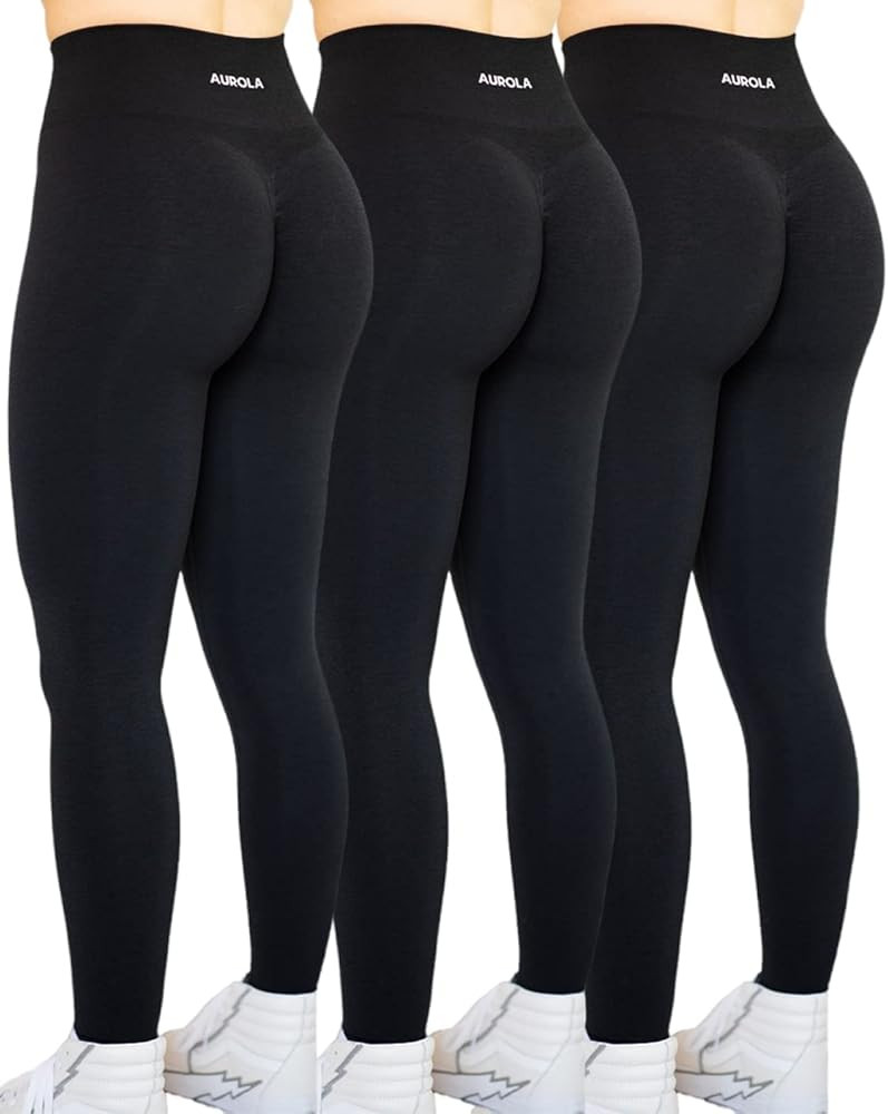 AUROLA Workout Leggings for Women Seamless Scrunch Tights Tummy Control Gym Fitness Girl Sport Ac... | Amazon (US)