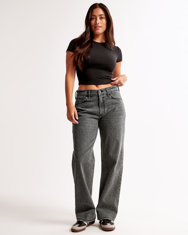 Women's Ultra High Rise 90s Straight Jean | Women's Bottoms | Abercrombie.com | Abercrombie & Fitch (US)
