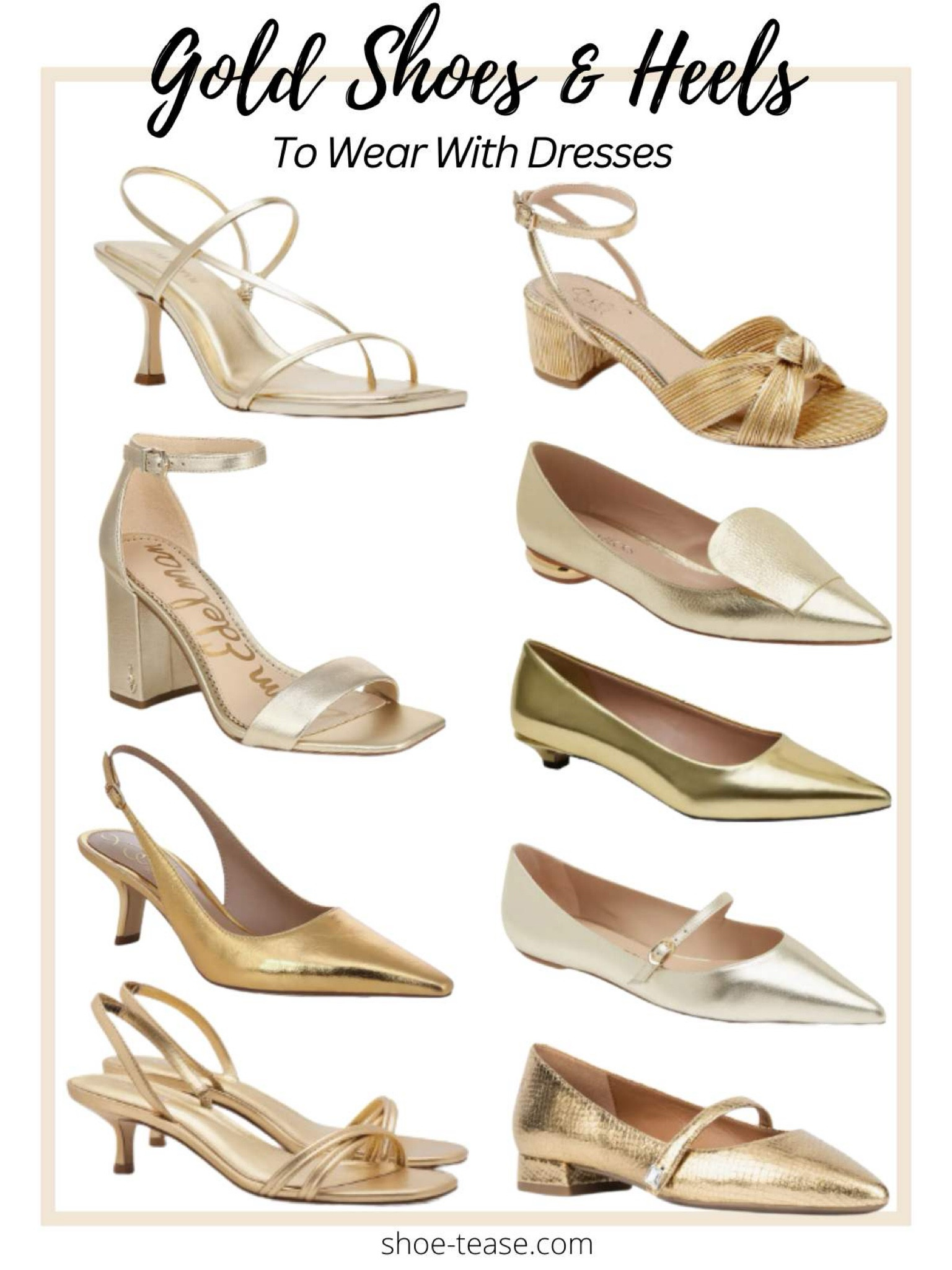 Best gold flats and heels to elevate a dress or outfit  

#LTKShoeCrush #LTKOver40 #LTKWedding