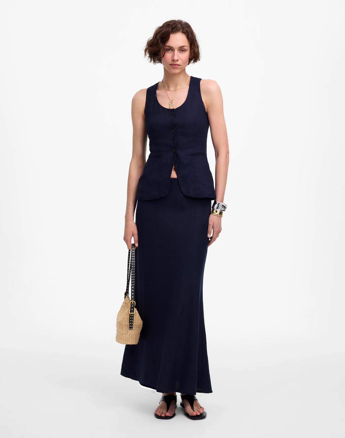 Linen Maxi Slip Skirt | Madewell