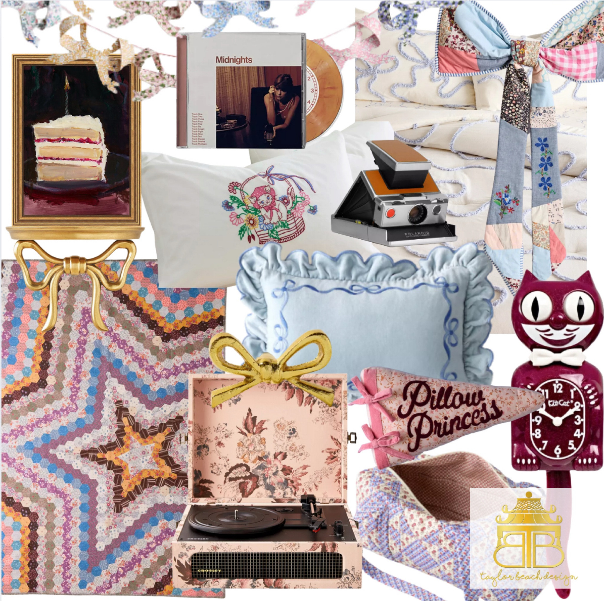 Cottage Style | Cottage Core | Antique | Vintage Style  | Wall Clock | Cat | Kitten | Cake | Artwork | Interior Design | Taylor Swift | Midnights | Eras Tour | Star | Quilt | Rug | Romantic | Dorm Room Décor | Dorm Room Ideas | Dorm Room Interior Design | Bow | Bow Style | Bow Décor | Polaroid | Vintage Camera | Accent Pillow | Record Player | Pennant | Quilt | Chenille | Denim | Antique Hanky | Star | Cottage | Patchwork | Rug | Crossley | Peach | Pink | Floral | Embroidery | Quilted | Kitty Cat | Eggplant | Purple | Taupe | Pink |Floral | Farmhouse Style | Hipster | Hippie Style | 1970s | Inspo | Fall | Autumn

#LTKautumn #LTKHome #LTKU