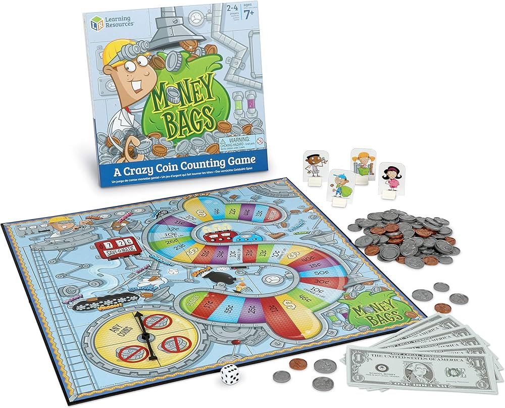 Learning Resources Money Bags Coin Value Game - Ages 7+ Fun Games for Kids, Develops Math Skills ... | Amazon (US)