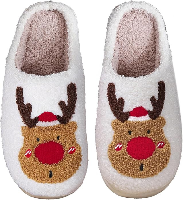 Halloween Christmas Slippers Holiday Slipper House Shoes Home Slipper for Women Fuzzy Outdoor Ind... | Amazon (US)