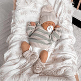 3 Little Crowns Chunky Knit Striped Sweater | Luna + Luca