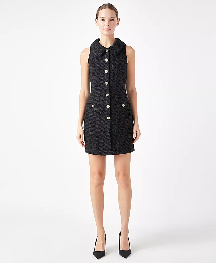 endless rose
          
        
  
      
          Women's Collared Tweed Sleeveless Mini Dress... | Macy's