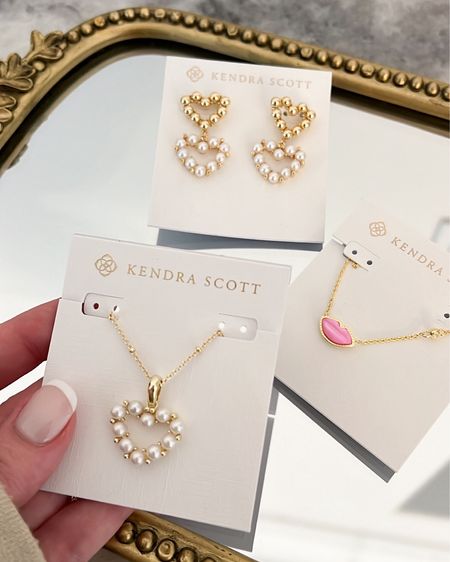 The cutest Kendra Scott pieces!! Free gift with purchase with your $100+ order 🤍 get an adorable heart shaped jewelry box for free! 

Valentine’s Day, gifts for her, pearl heart necklace, pearl heart rings, lips necklace, gold jewelry, gift ideas, Galentine’s day, fancythingsblog 

#LTKstyletip #LTKGiftGuide #LTKfindsunder100