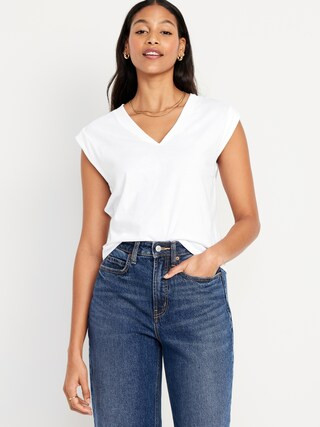 Sleeveless V-Neck Jersey Top | Old Navy (US)