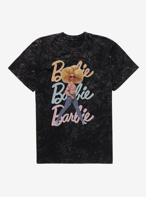 Barbie Tri-Logo Mineral Wash T-Shirt | BoxLunch