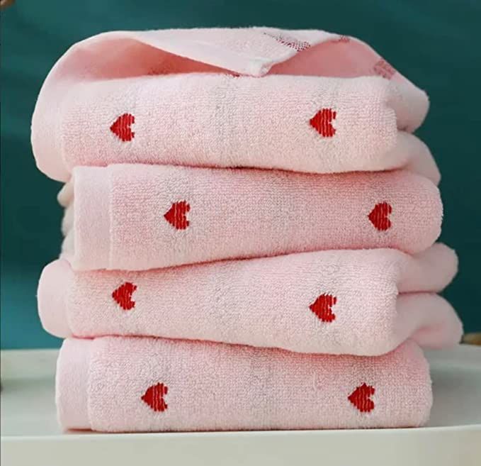 Cute Pink and red Heart Towel Valentine’s Day Aesthetic Gift for her | Amazon (US)