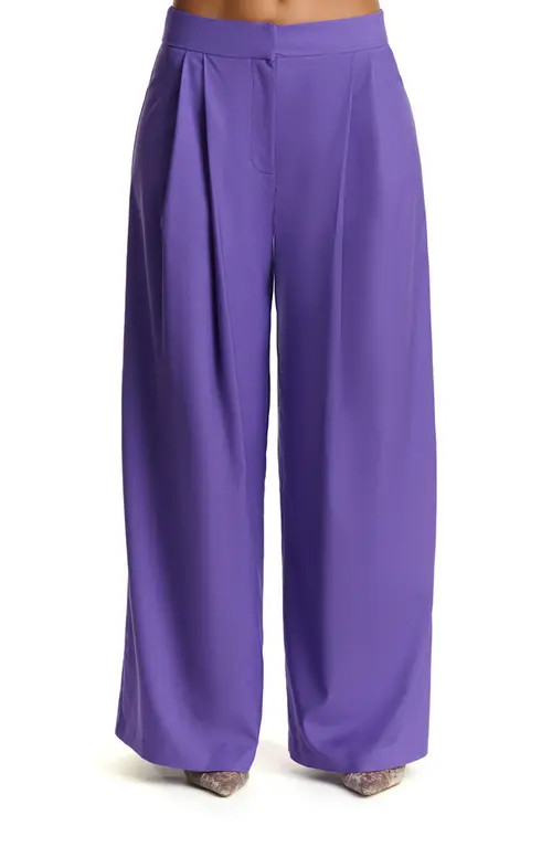 Naked Wardrobe Suiting Oversize Wide Leg Pants in Violet at Nordstrom, Size Large | Nordstrom
