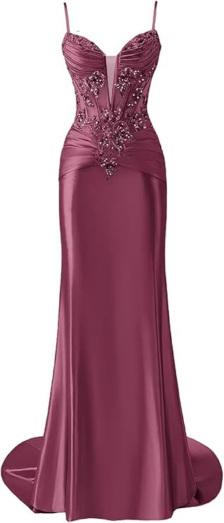 Mermaid Sequin Lace Corset Prom Dresses for Women 2026 Pleated Satin Long Sparkly Evening Formal ... | Amazon (US)