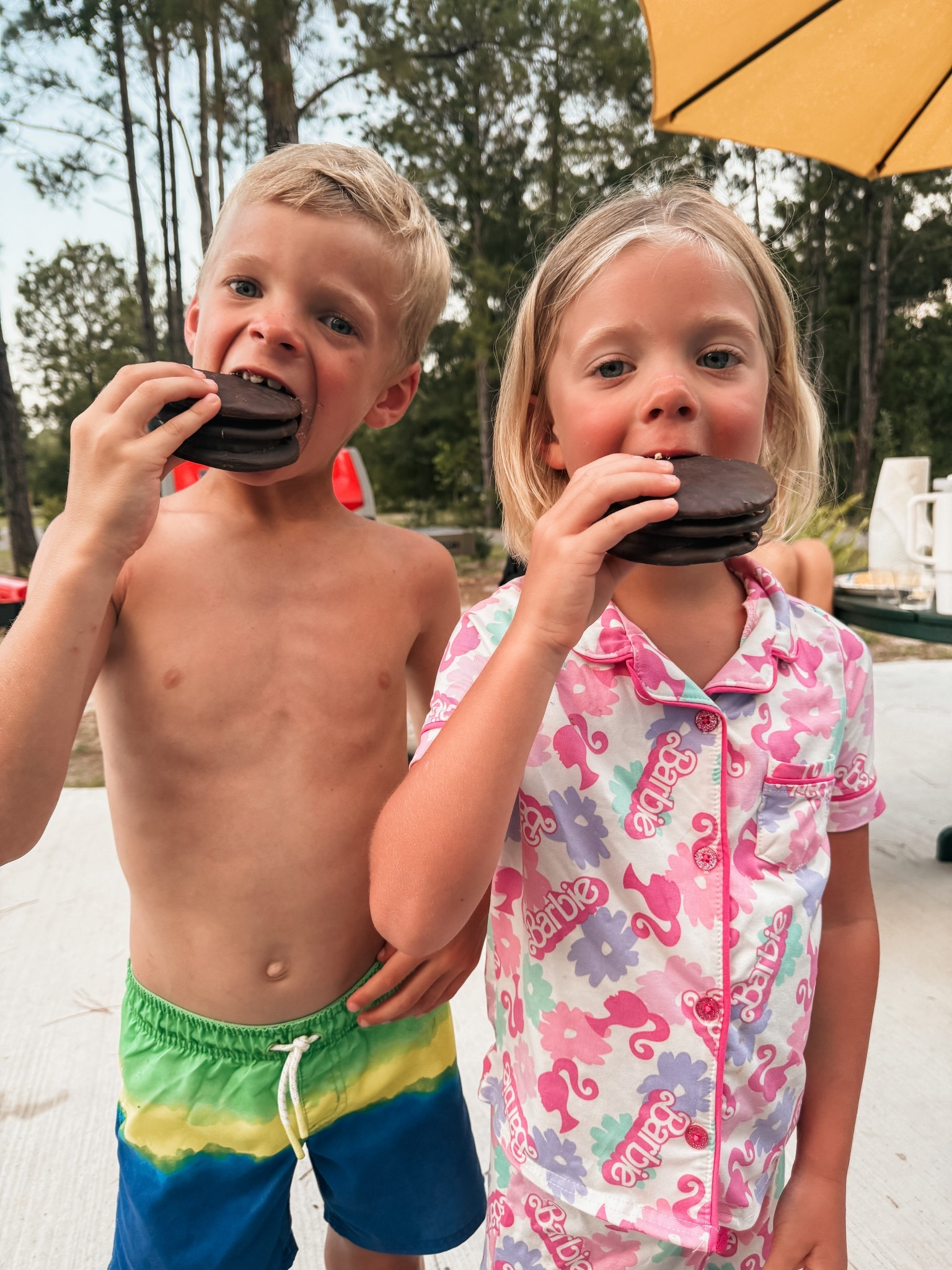 My girls fave pjs at Walmart! 