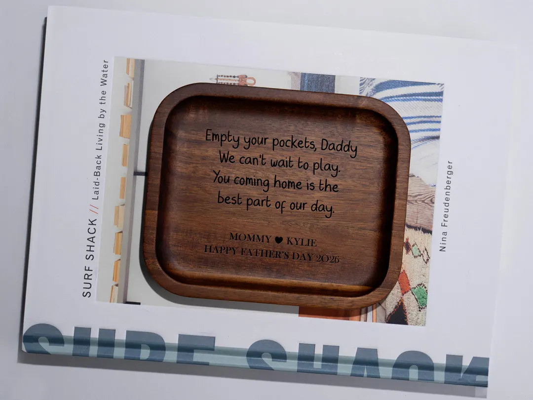 Valet Tray for Dad, Personalized Gifts for Dad, Empty Your Pockets Daddy, Fathers Day Gifts, Leat... | Etsy (Global)