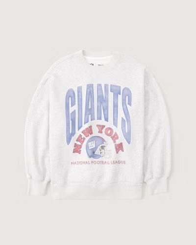 Women's New York Giants Graphic Oversized Sunday Crew | Women's | Abercrombie.com | Abercrombie & Fitch (US)