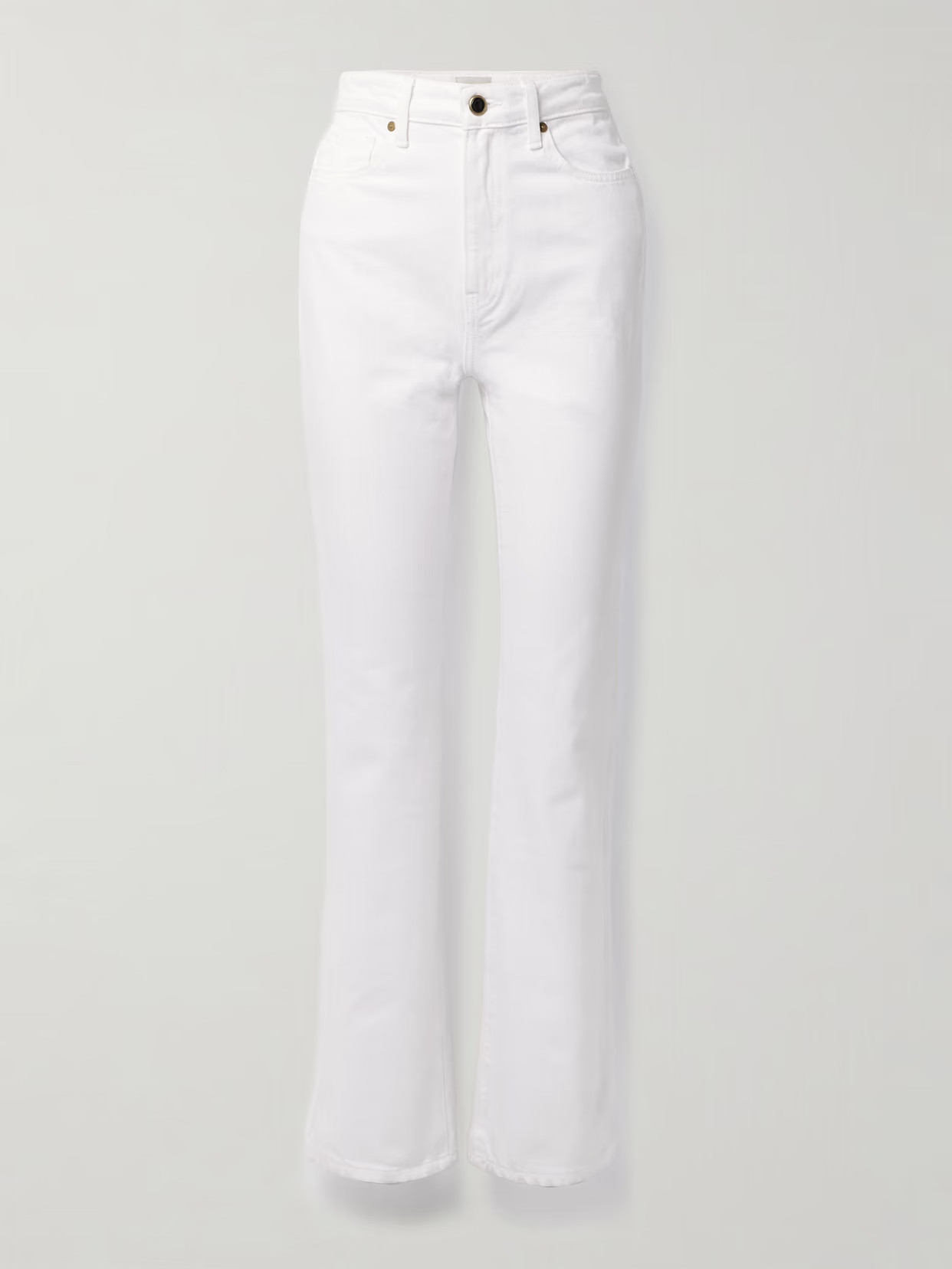 KHAITE - Danielle High-rise Straight-leg Jeans - White | NET-A-PORTER (US)