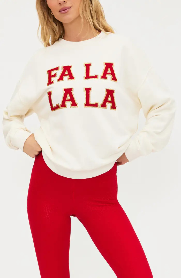 Beach Riot Devyn Fa La La La Oversized Sweatshirt | Nordstrom | Nordstrom