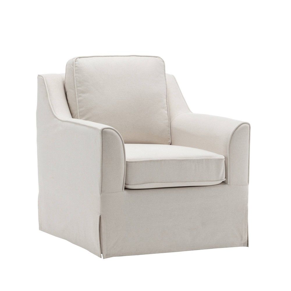 Club Swivel Chair Cream - WOVENBYRD | Target